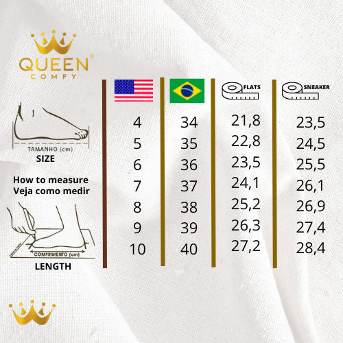 Queencomfy Size Chart