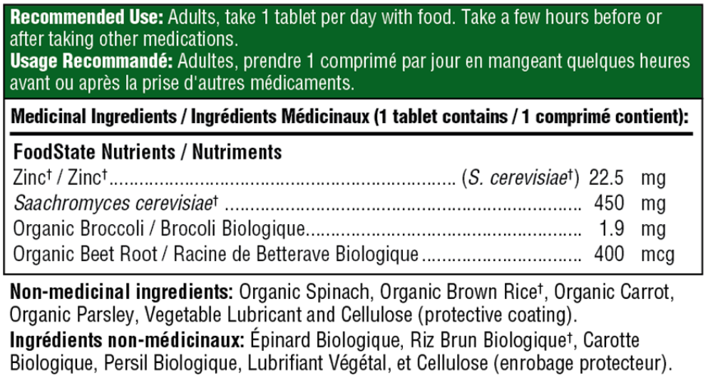 Zinc Supplement Facts