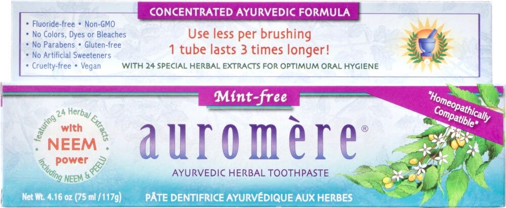 auromere ayurvedic herbal toothpaste