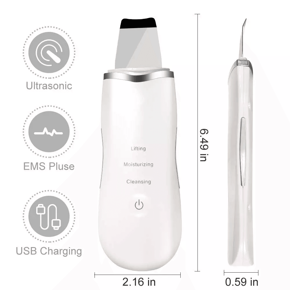ultrasonic heating facial cleansing brush - oyster