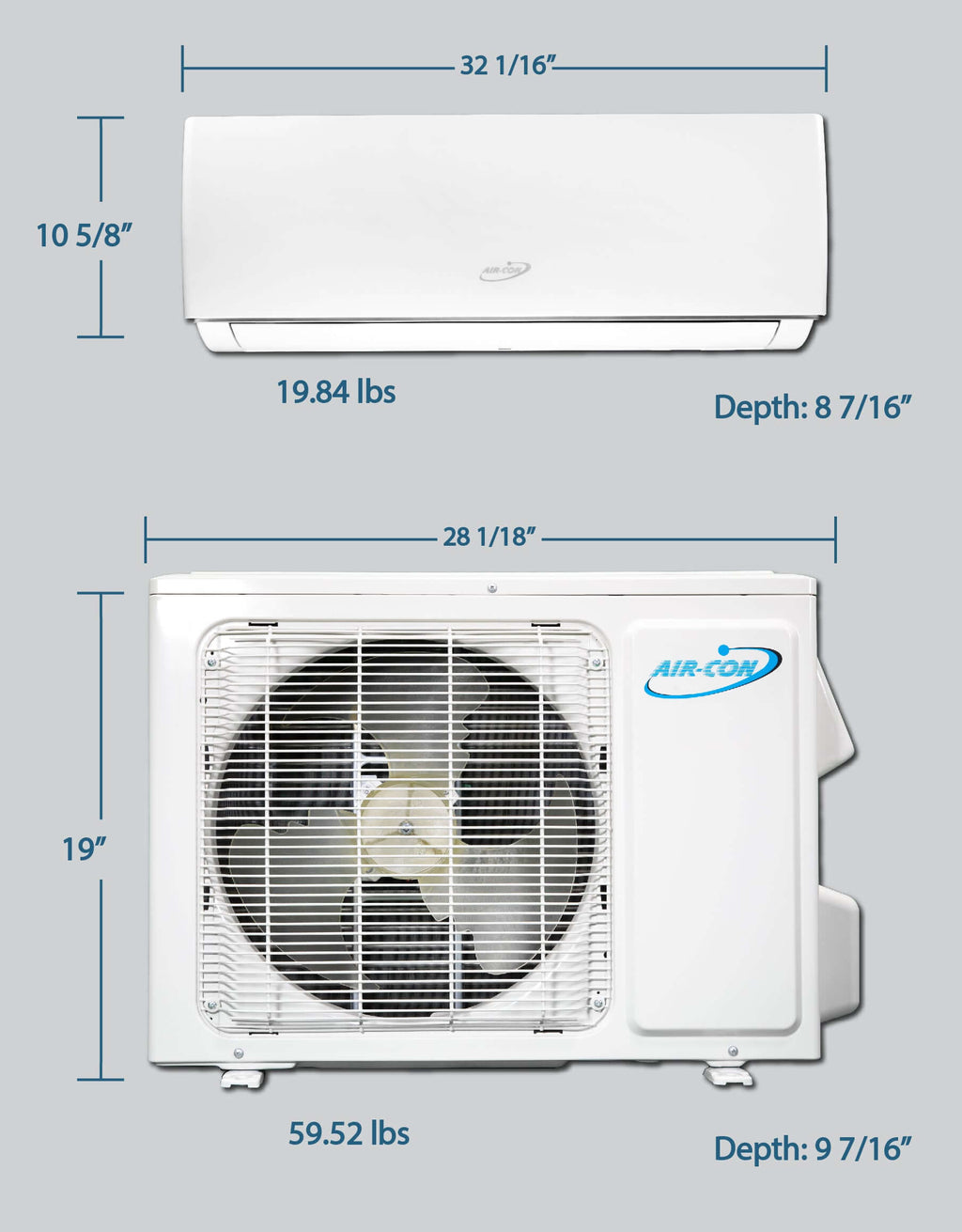 radicaal Durf Beperkt Air-Con Serene Series 12000 BTU 16 SEER Mini Split A/C 15ft Kit