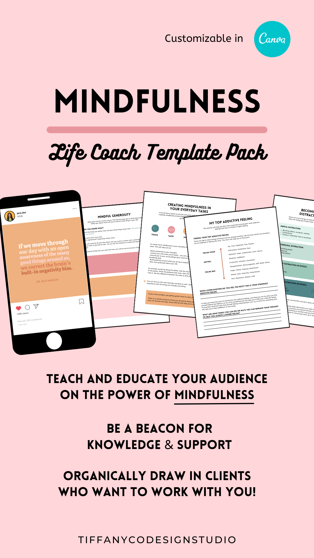 Mindfulness Life Coach Templates Pack – TiffanyCo Design Studio