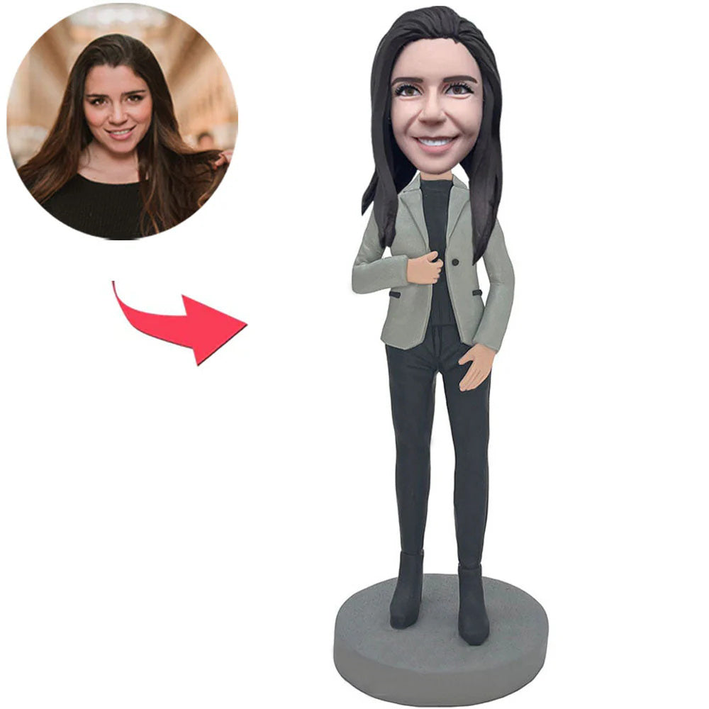 Cool Business Woman Custom Bobbleheads