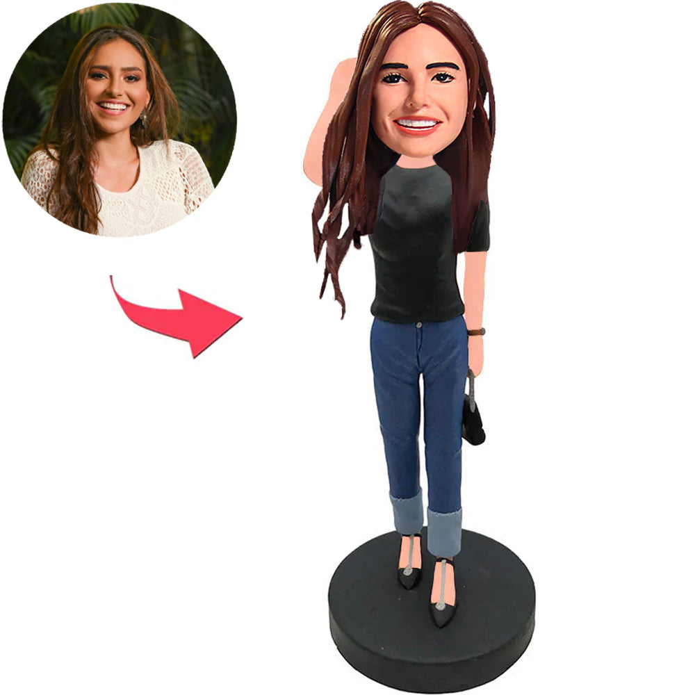 Woman in Jeans Custom Bobbleheads