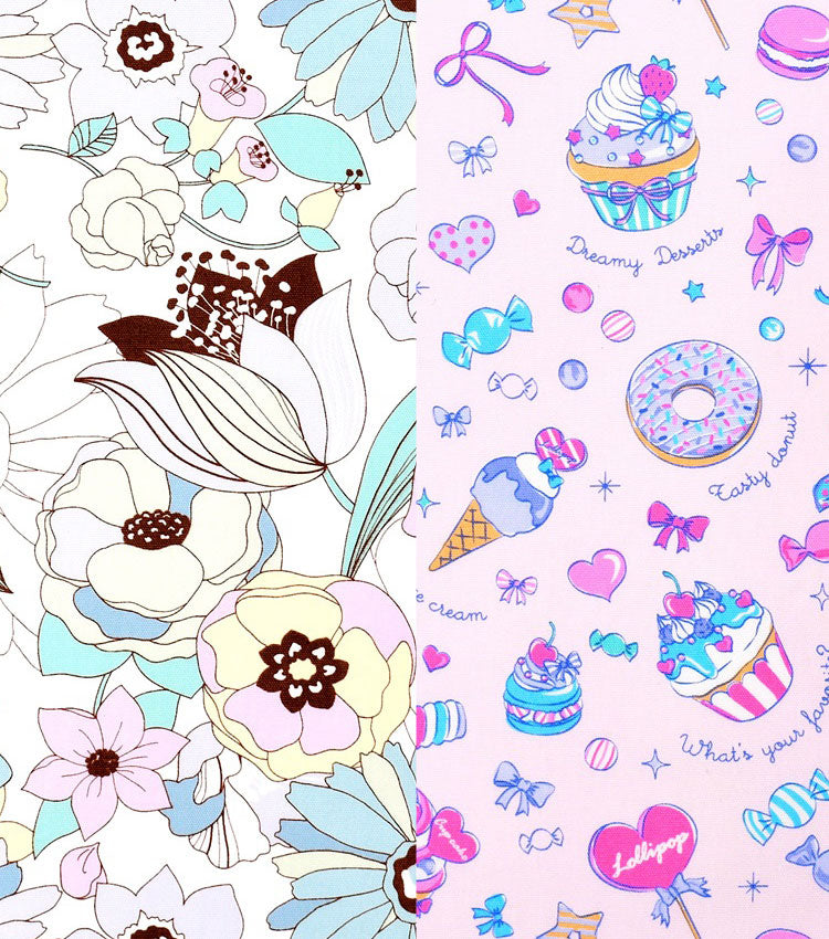 Flower pattern, floral pattern, strawberry pattern, apple pattern, sweets pattern, fruit pattern