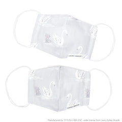 LAURA ASHLEY Adult Mask Free Size Set of 2 (Silver Ion Antibacterial Gauze) Swans 