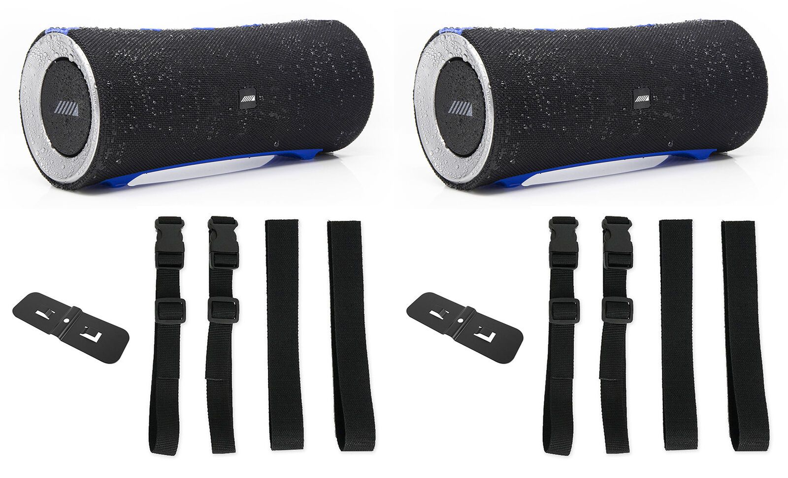 1 Pair Alpine AD-SPK1PRO Turn1 Waterproof Bluetooth Speaker with Universal Roll Bar Mounting Kit