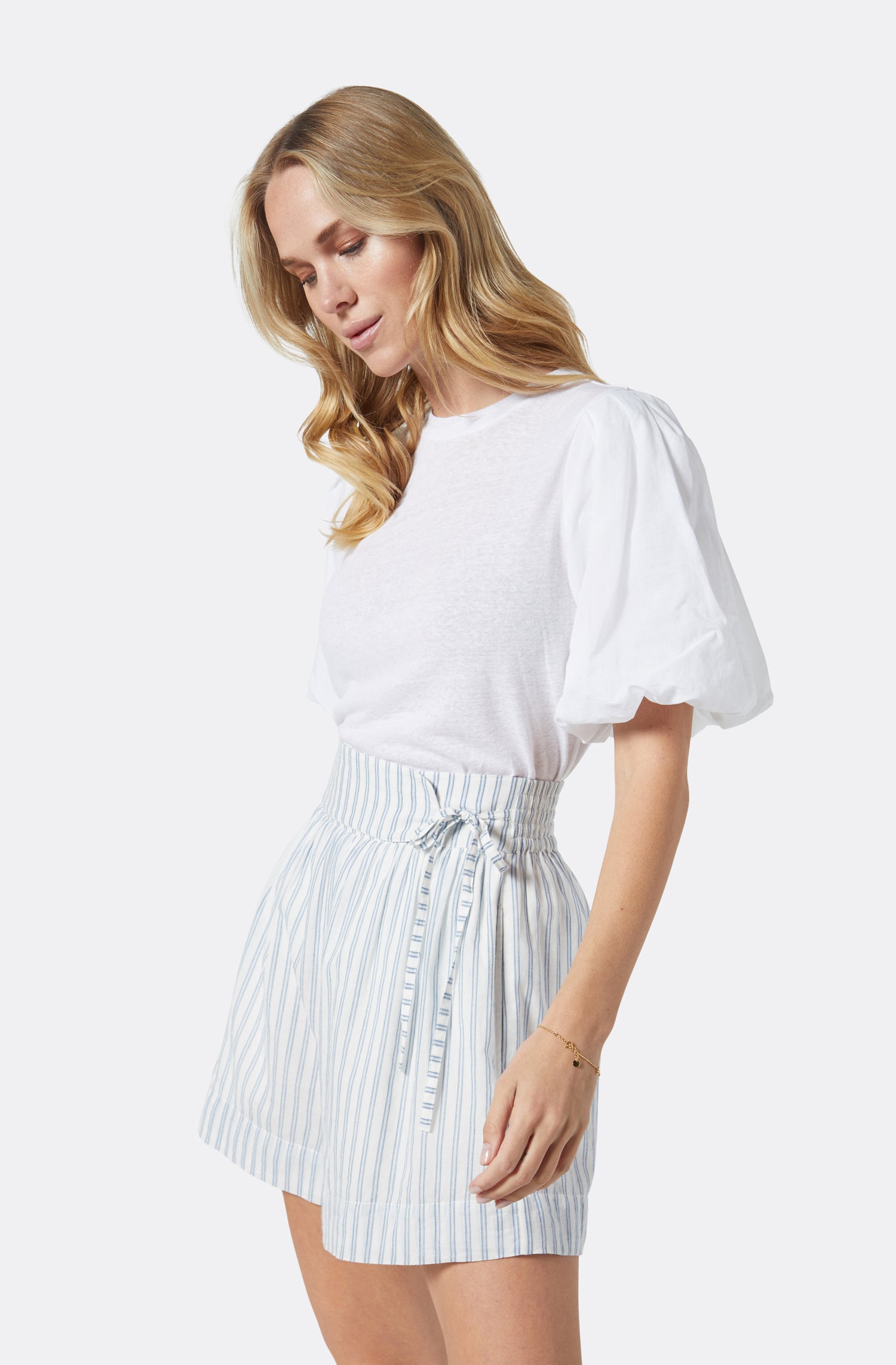 Joie Libby Short Sleeve Top In White