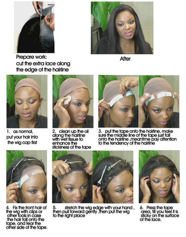 How to wear a wig using glue