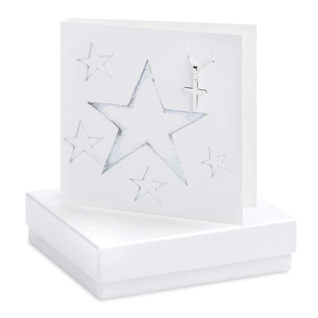 Boxed Star & Cross Necklace Card