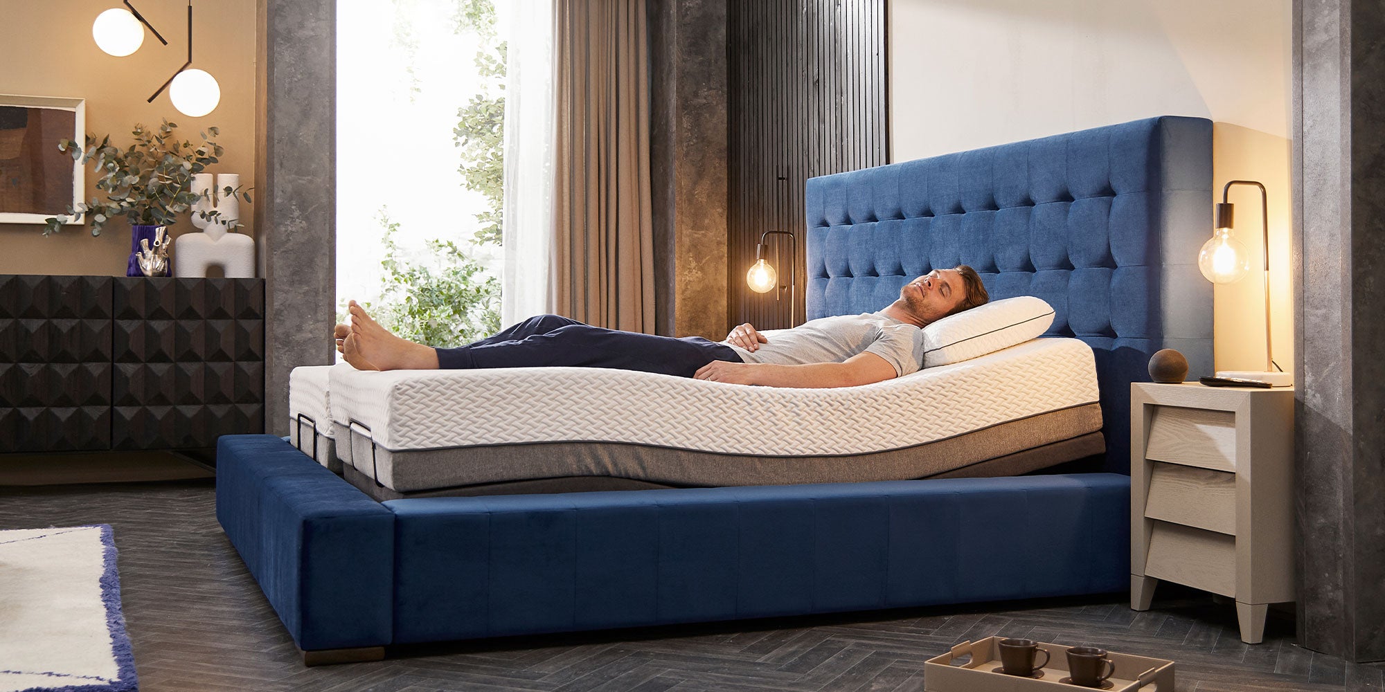 man-lying-on-adjustable-bed