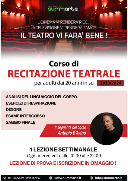 CORSO DI RECITAZIONE TEATRALE