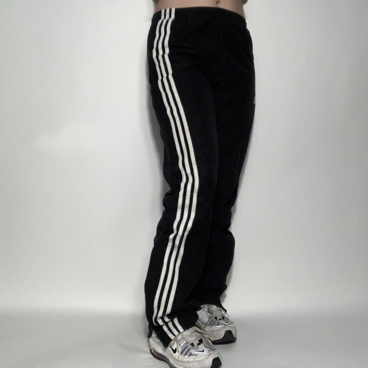 Vintage 90s Adidas unisex black and white baggy track pants Shapiro Selective
