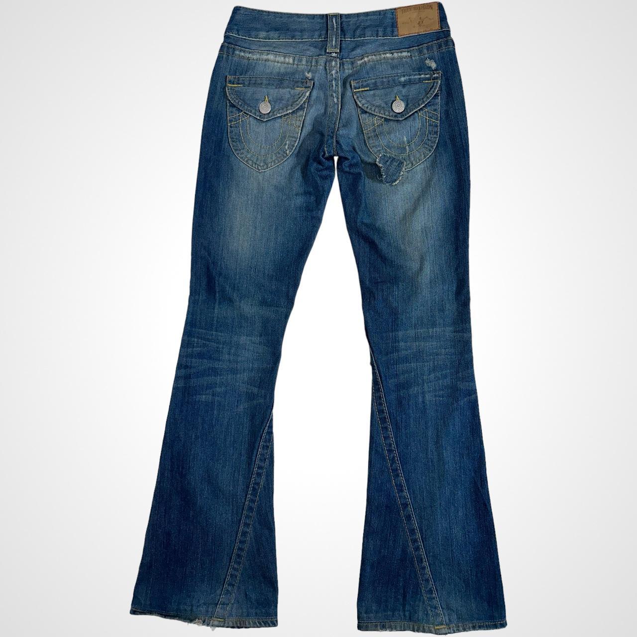 XS Y2K Dark Wash Low Rise Bootcut Jeans Vintage Stretchy Denim 2000s Jeans  -  Israel