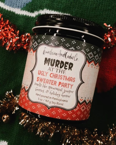 murder at the ugly christmas sweater party by sunshine and cedar co