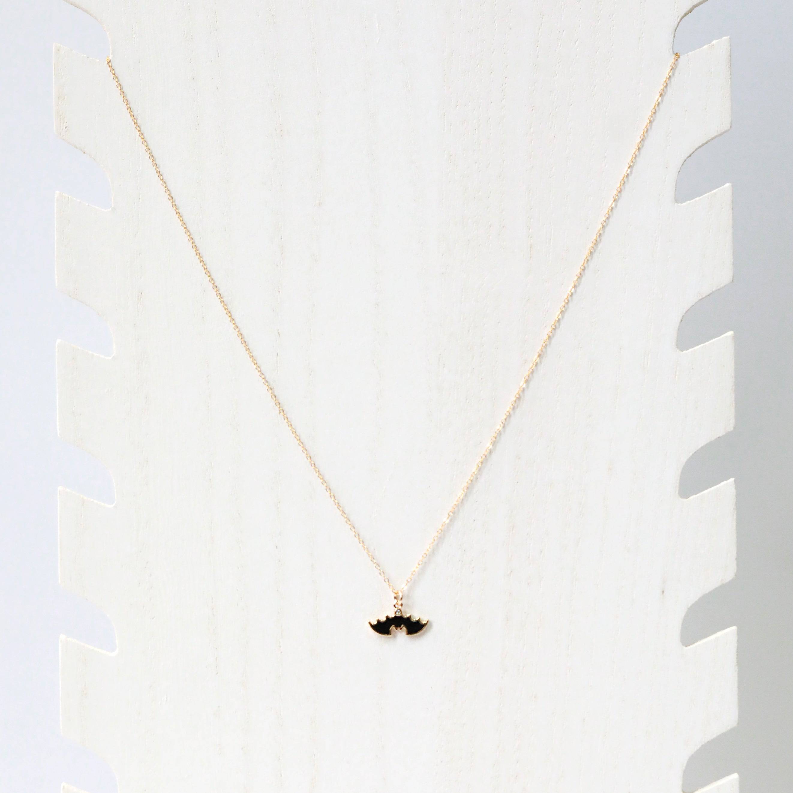 Bat Cameo Necklace