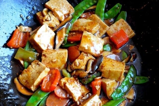 recette wok tofu légumes