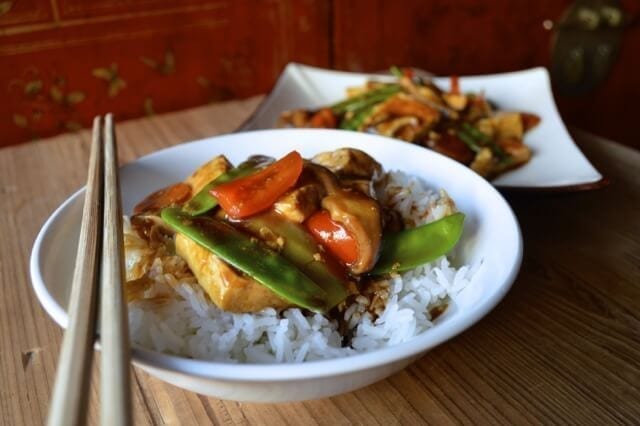 recette wok tofu légumes