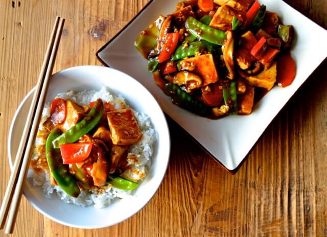 recette wok tofu légumes