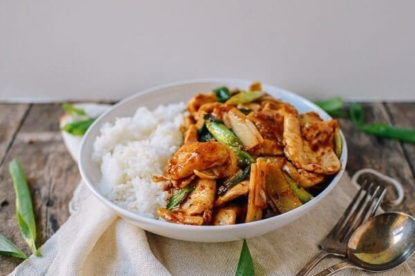 wok poulet legume et riz