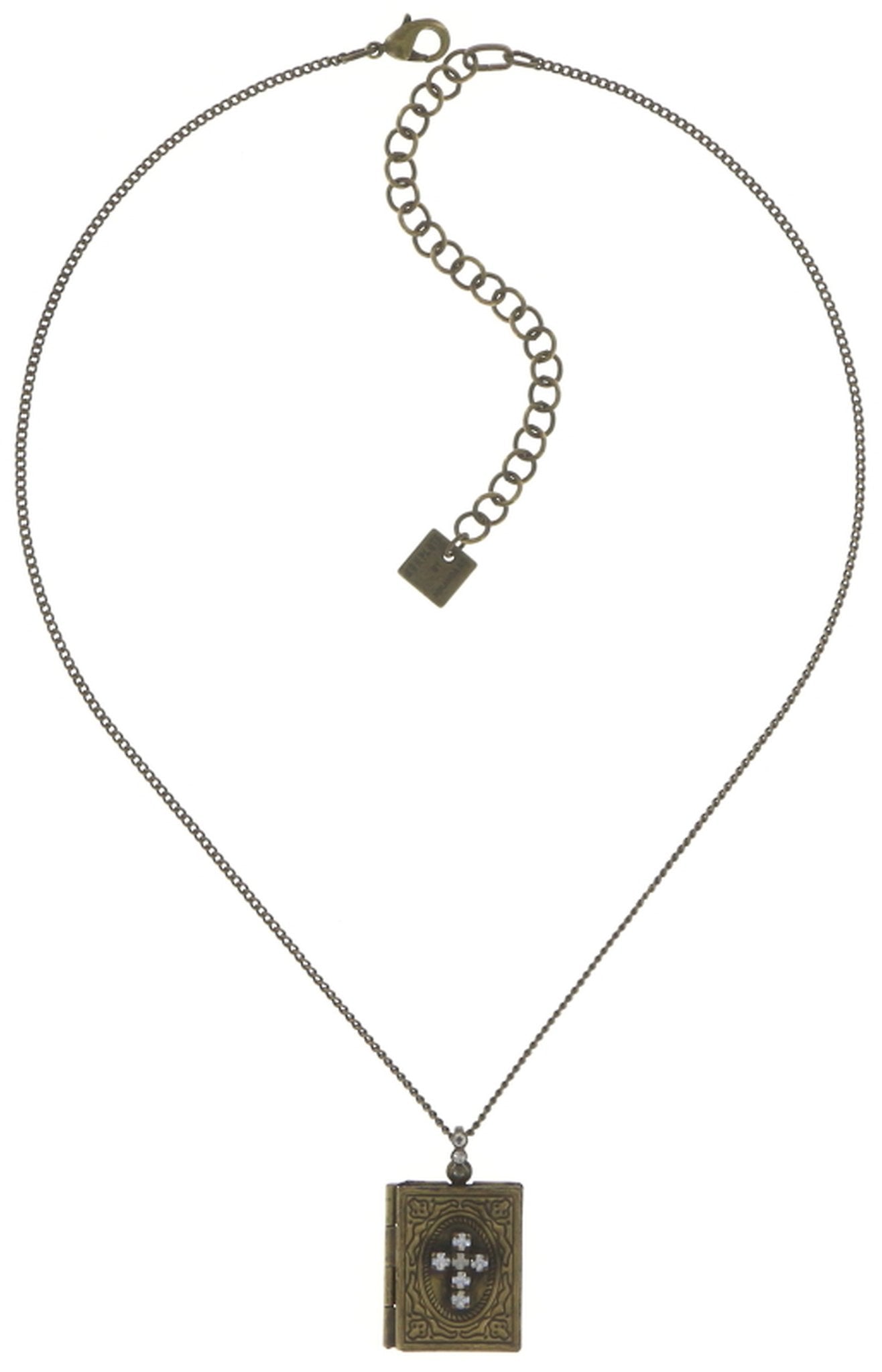 necklace pendant Dangerous Liaisons white antique brass – KONPLOTT USA