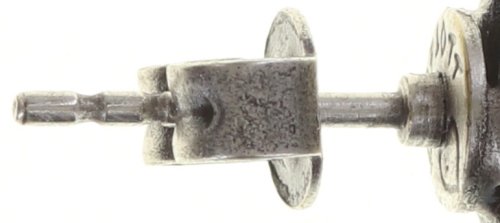 earring stud Ice Rosone white antique silver 12 mm