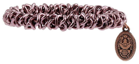 bracelet elastic Bead Snakes beige antique copper