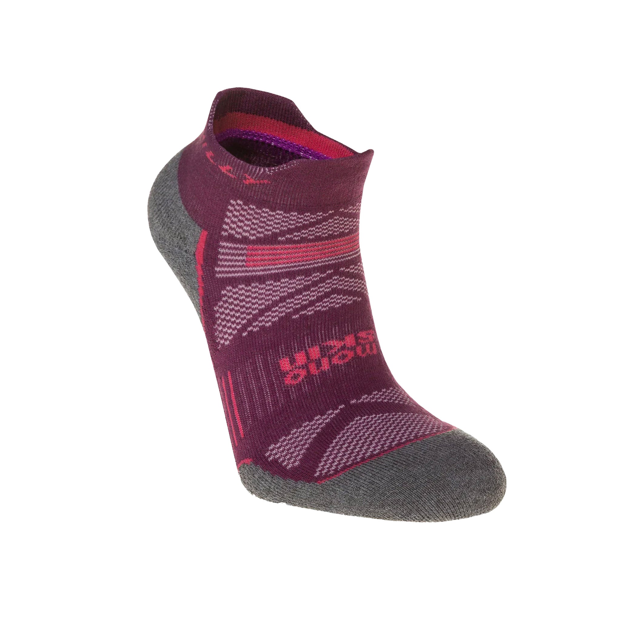 Hilly Supreme Socklet: Elderberry/Grey Marl