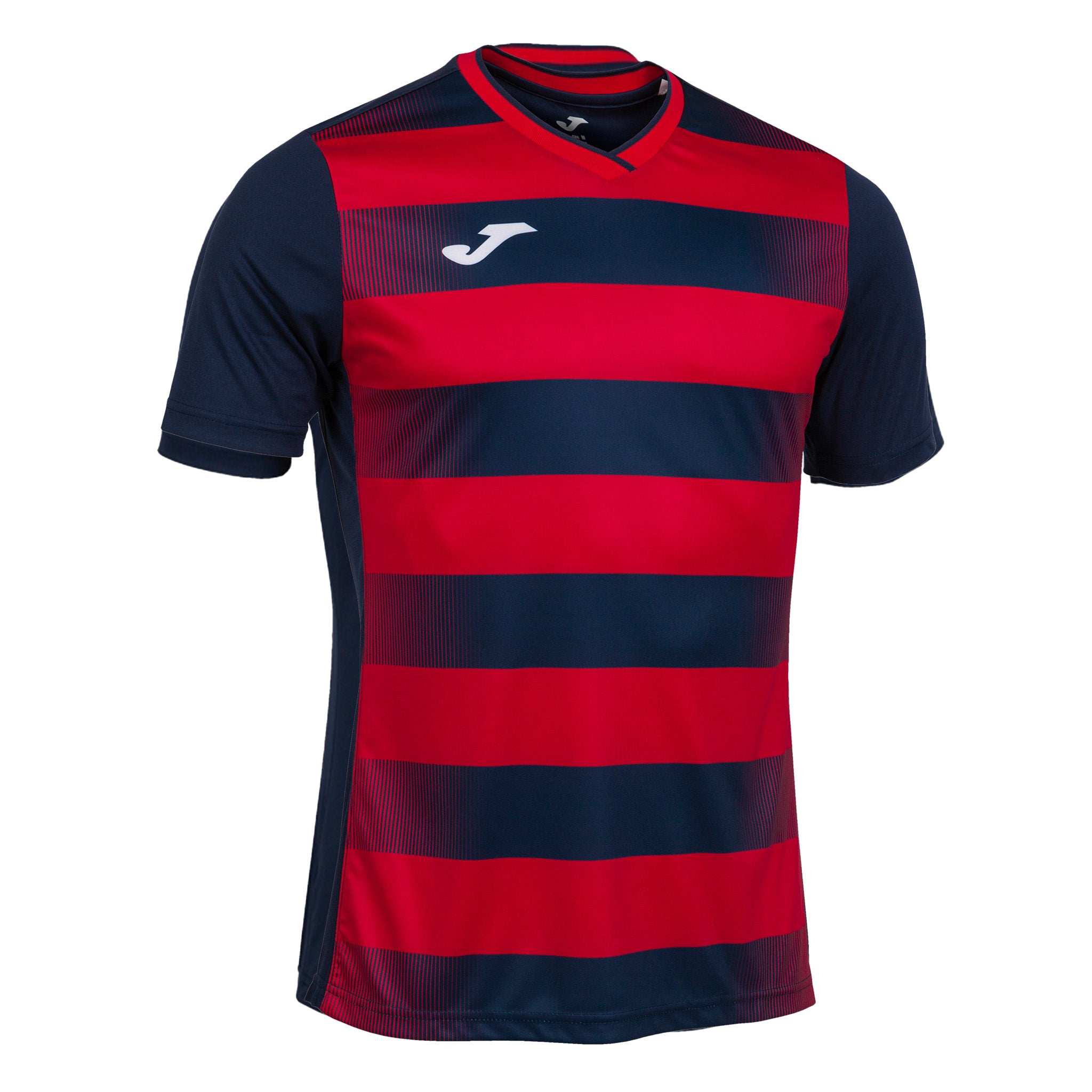 Joma Europa V S/S Football Shirt: Navy/Red