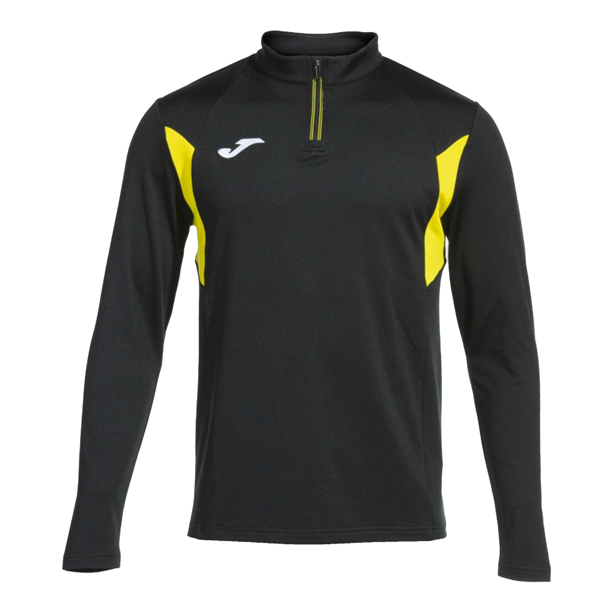 Joma Winner III Half Zip Midlayer: Black/Yellow