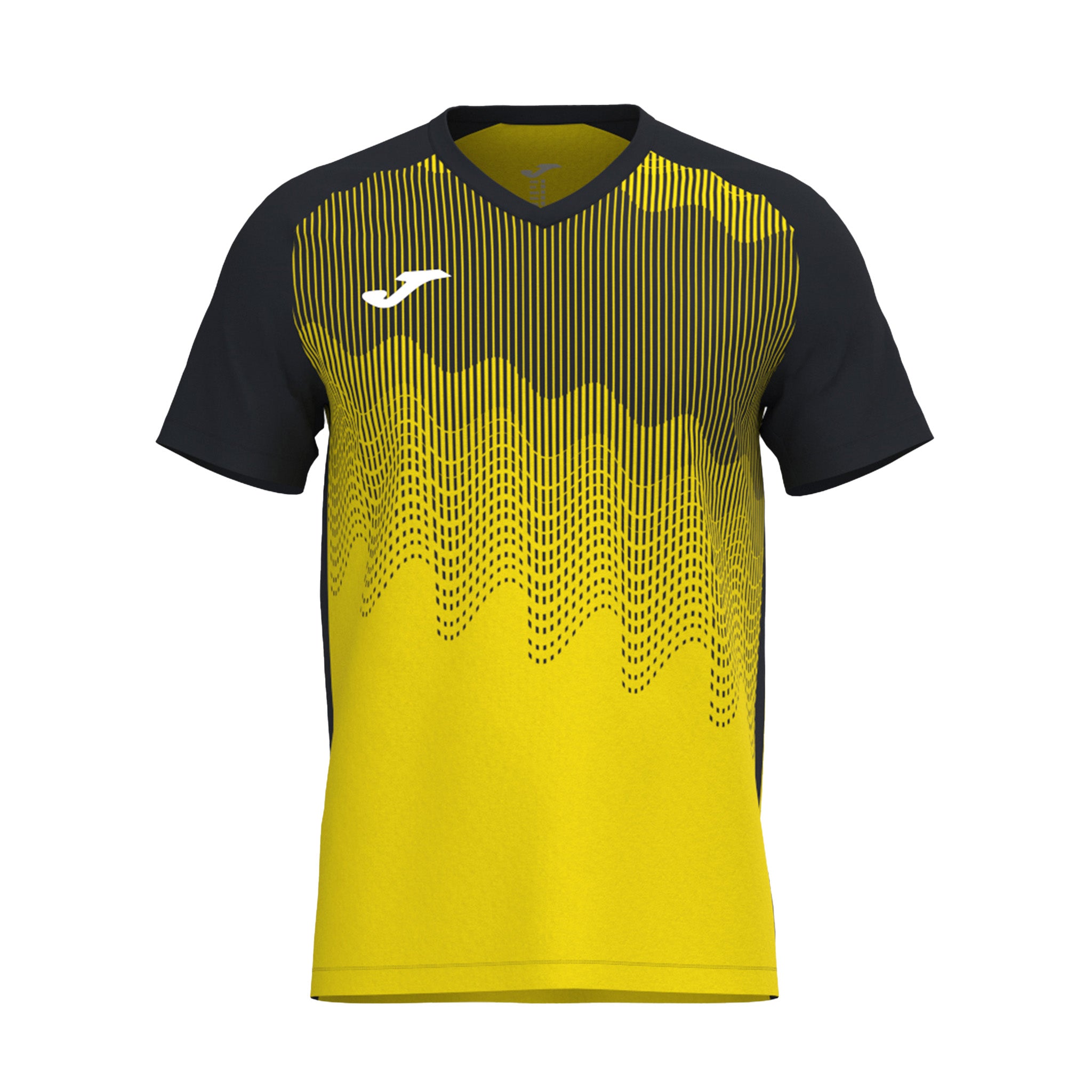 Joma Tiger VI Junior S/S Football Shirt:Yellow/Black