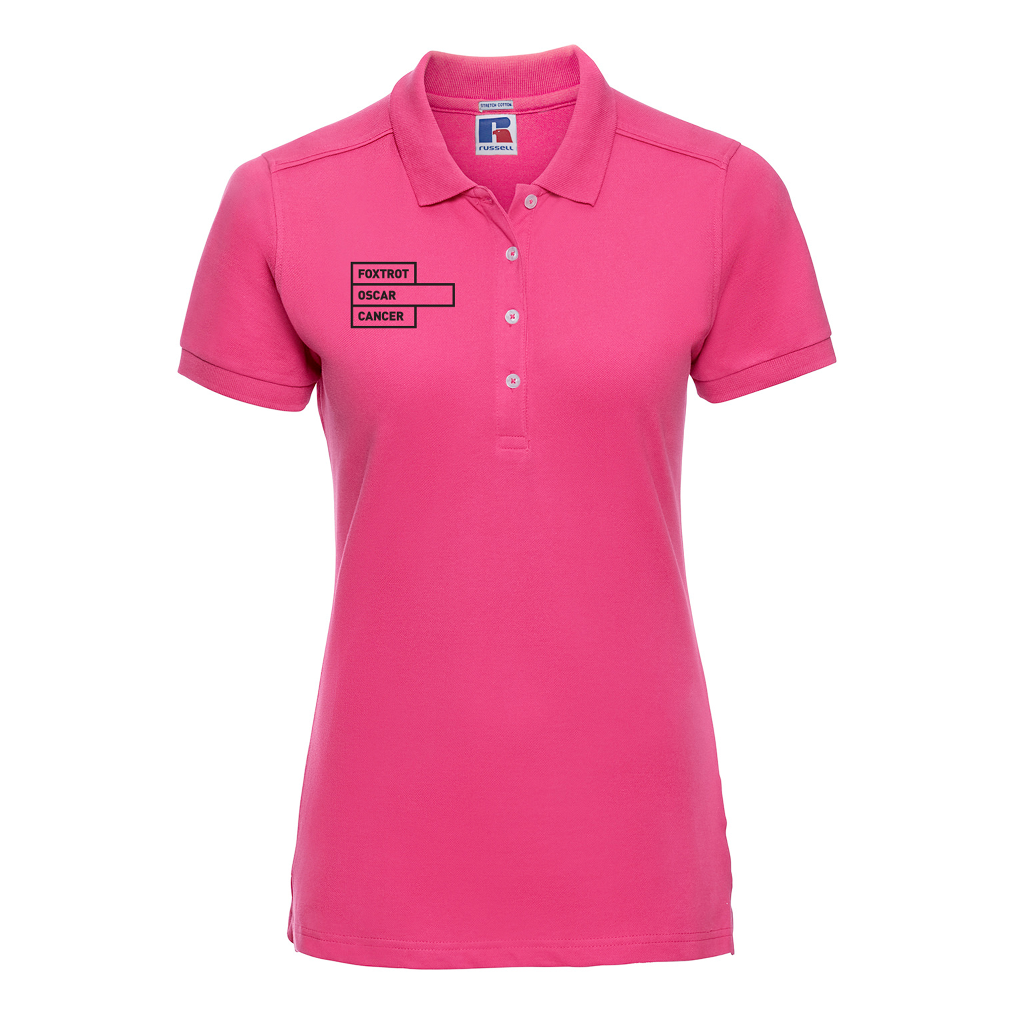 Foxtrot Oscar Womens Stretch Polo Shirt: Fuchsia