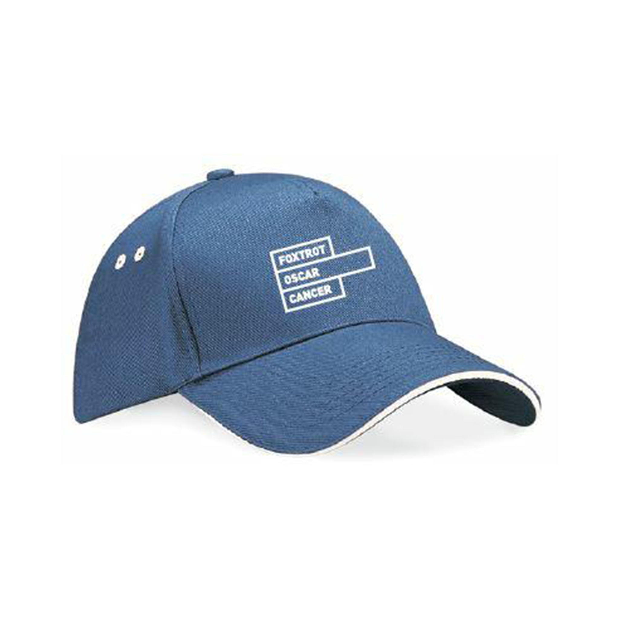 Foxtrot Oscar Contrast Baseball Cap: Navy/Putty