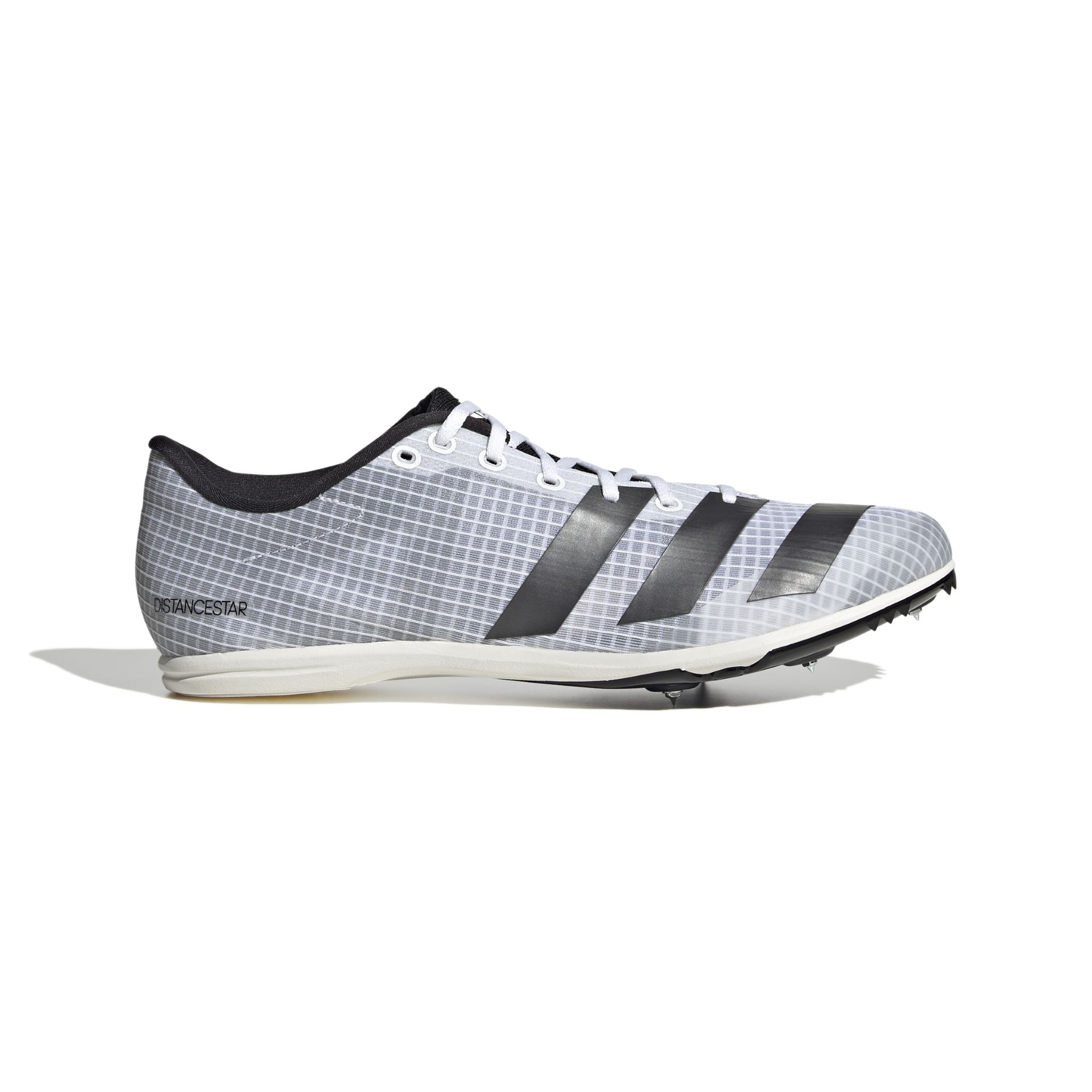 Adidas Distancestar Mens Running Spikes: White