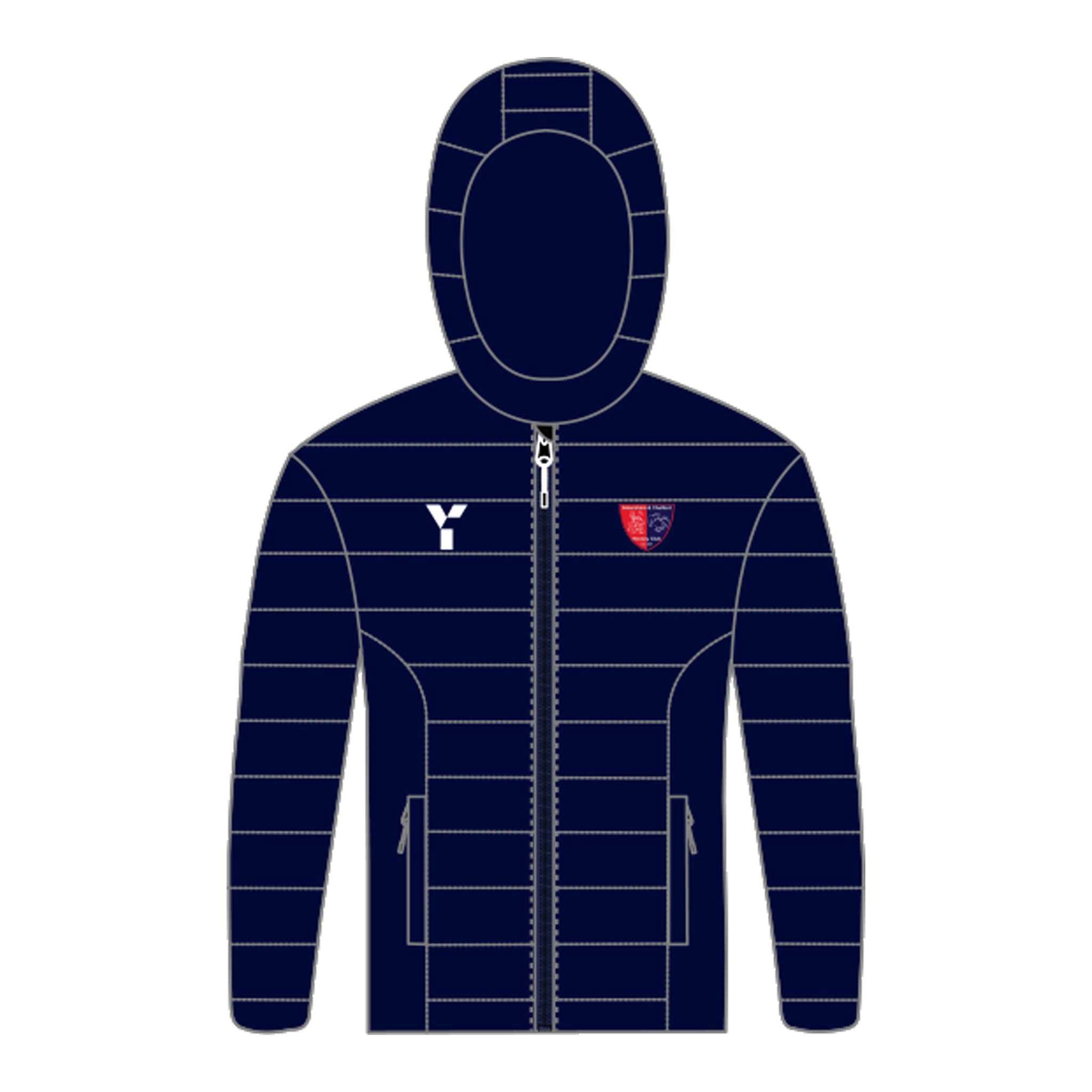 Amersham and Chalfont HC Y1 Senior Padded Jacket:  Navy