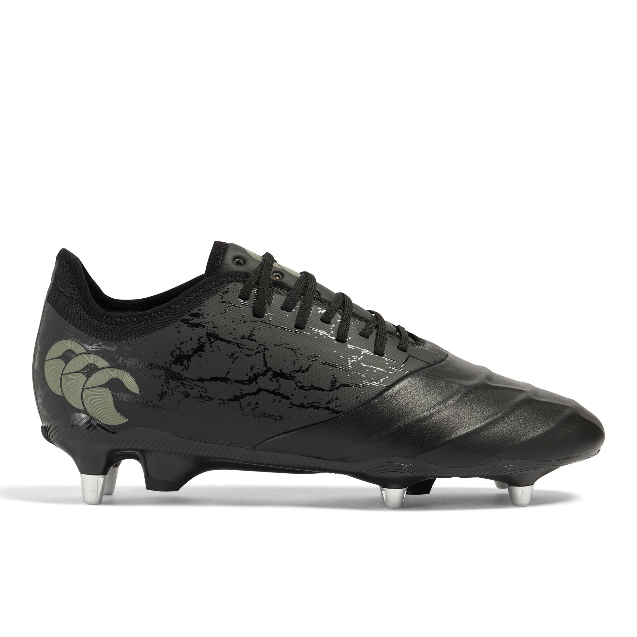 Canterbury Phoenix Genesis Pro Soft Ground Rugby Boots: Black/Grey