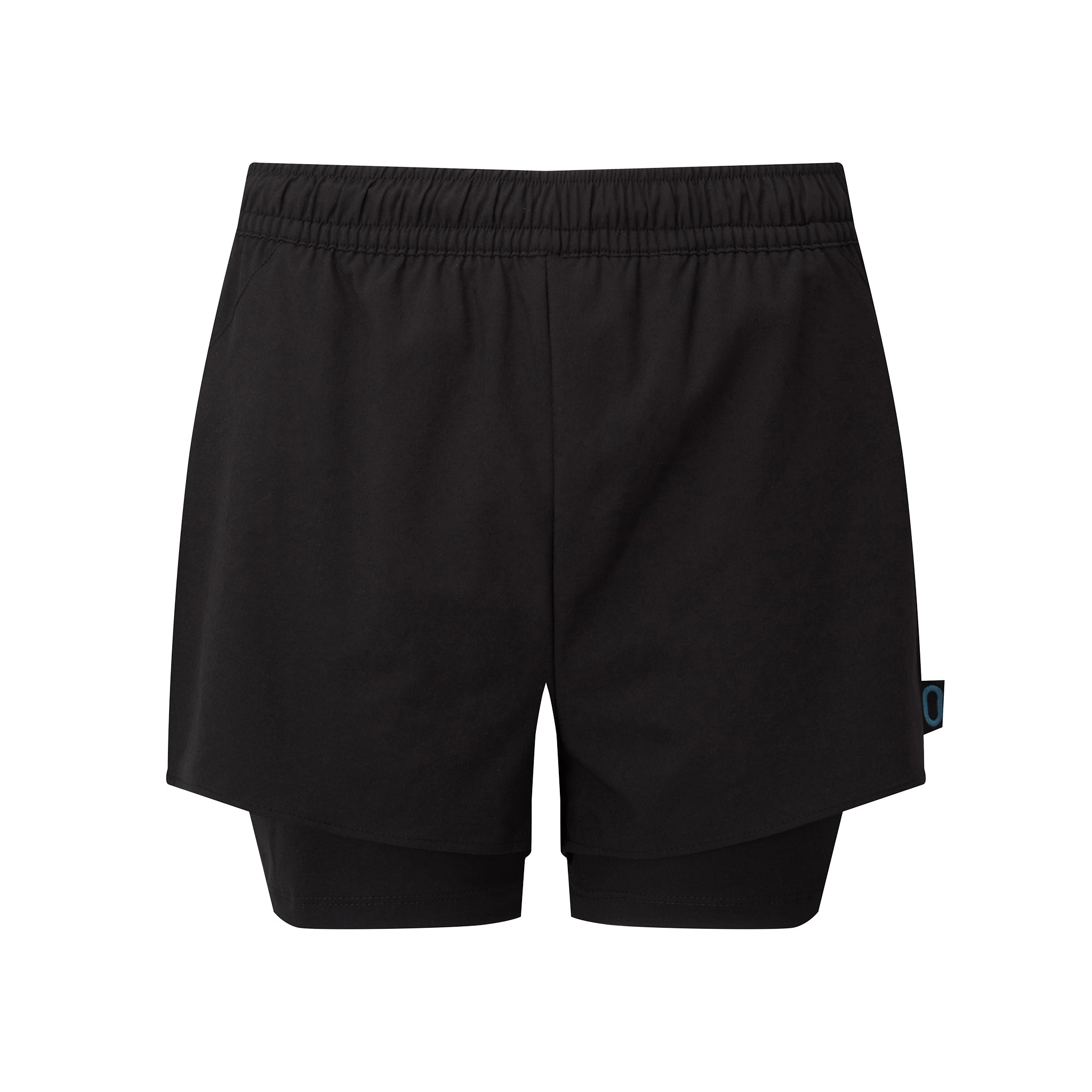 Girls 2-in-1 Running Shorts: Black