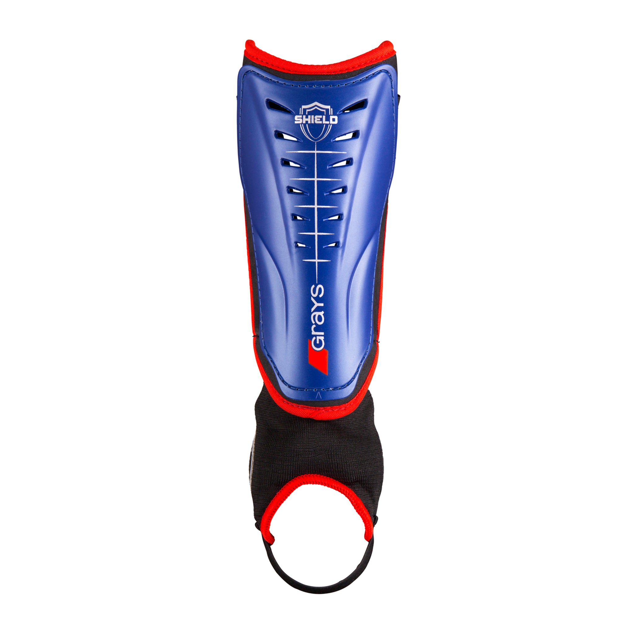 Grays Shield Hockey Shin Pads: Royal/Red