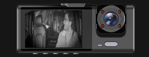 Seurico™ Three-Channel Dash Cam with IR Night Vision & G-Sensor