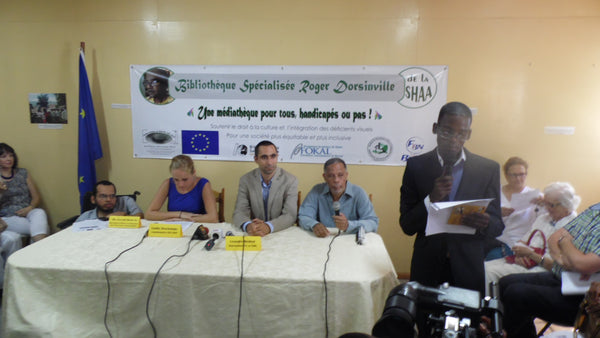 Inauguration de la bibliotheque de la Societe Haitienne d'Aide aux Aveugles