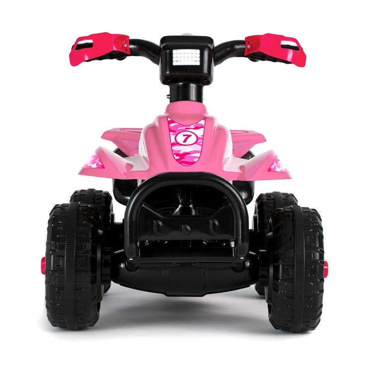 kalee 6 volt pink camo quad adventure atv