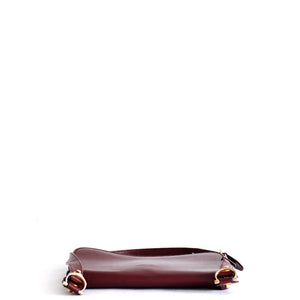 Vintage Le Must de Cartier burgundy leather crossbody bag