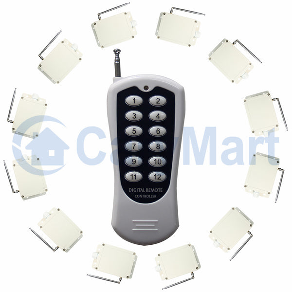 220V 6 Canaux Sortie Relais Kit Interrupteur Sans Fil avec Télécommande  (Modèle: 0020452)