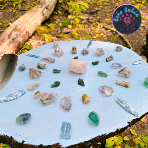 healing crystal grid for intentions