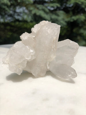 Elemental Clear Quartz Crystal Cluster - Boho Bahia