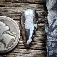 Native Silver Teardrop Cabochon