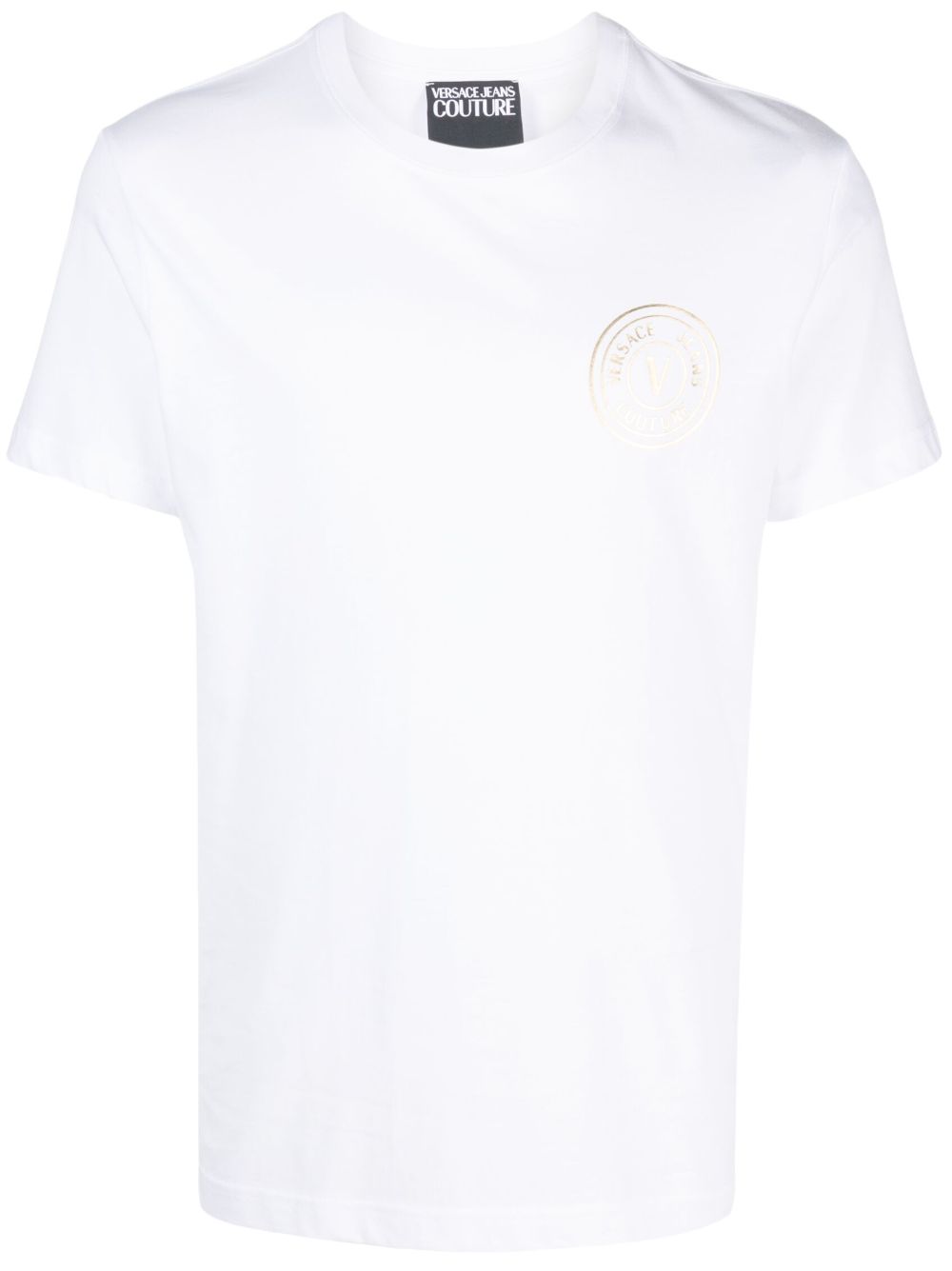 t-shirt bianca logotype oro product