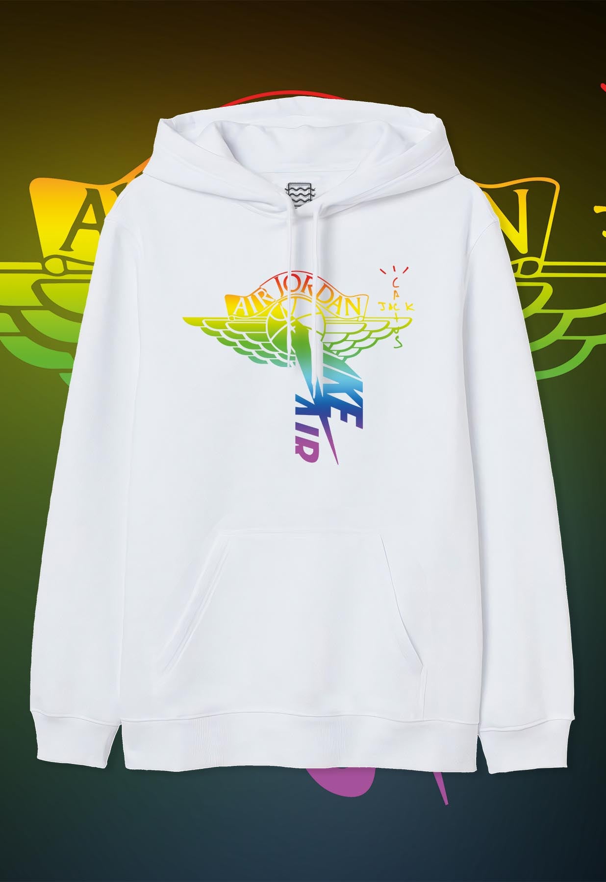 air jordan rainbow hoodie