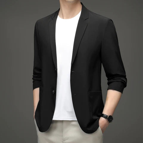 Blazer Casual Masculino em Seda Gelo - Matteo