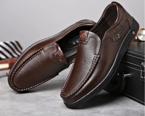 Sapato Mocassim de Couro Masculino - Classic Comfort